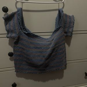 Crop top! Worn twice and off the shoulders!